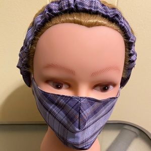 Three-Piece Scrunchie Purple Face Mask
